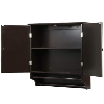 Gabinete de almacenamiento de pared de la puerta doble muebles de baño negro